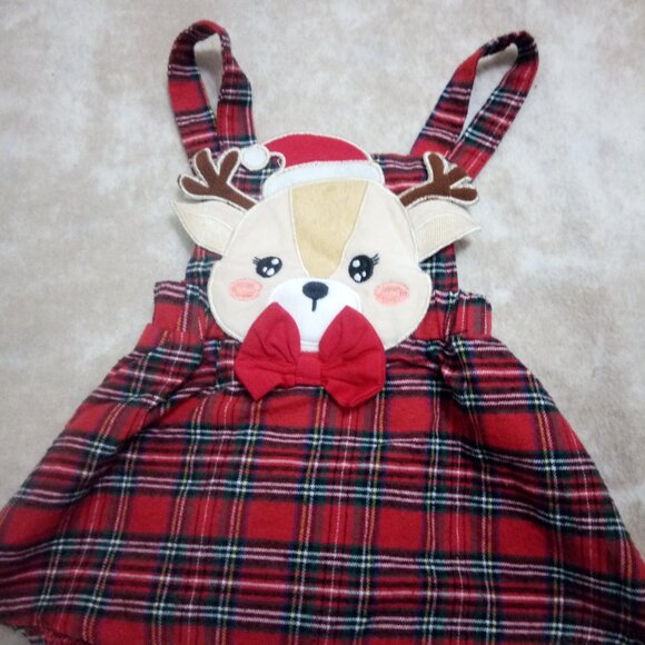 Christmas, Reindeer Toddler Dress - Picture 1 of 5